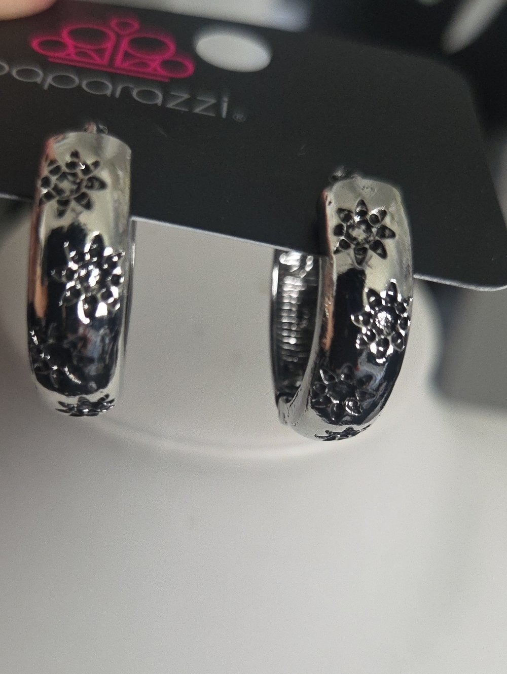 Paparazzi Celestial Clique Silver Hoop Earrings NWT